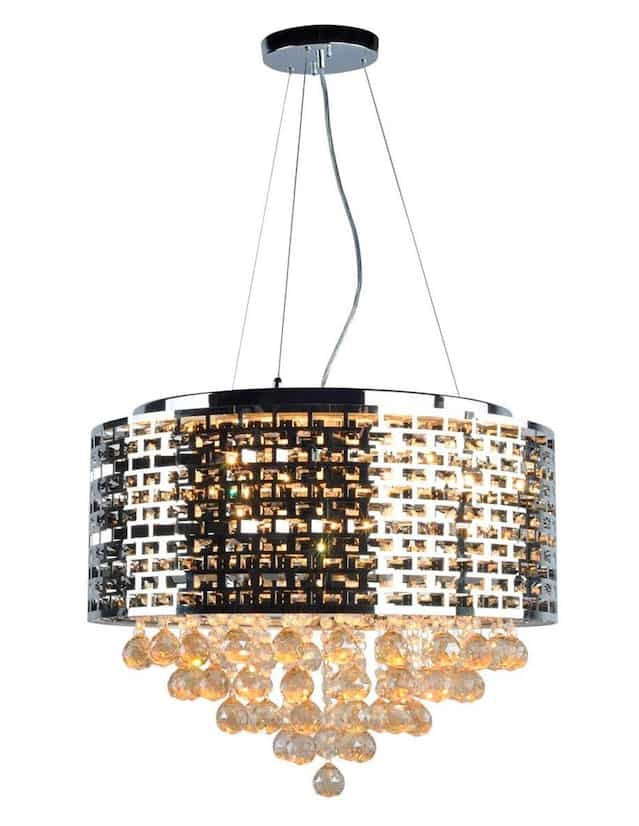 Candil Azabache de metal color plata