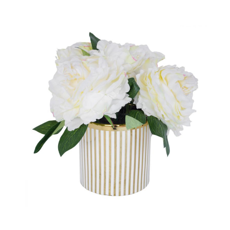 PEONIAS BLANCAS EN BASE MODERNA